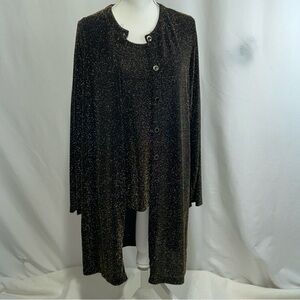 Chic‎ Black Glitter Women's Top and Jacket
